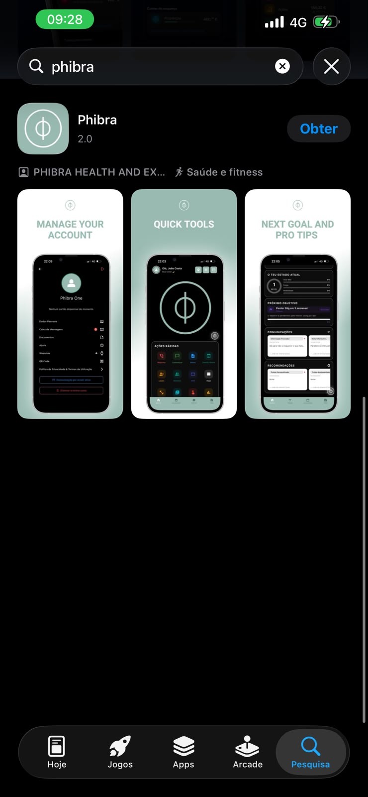 Phibra na App Store da Apple