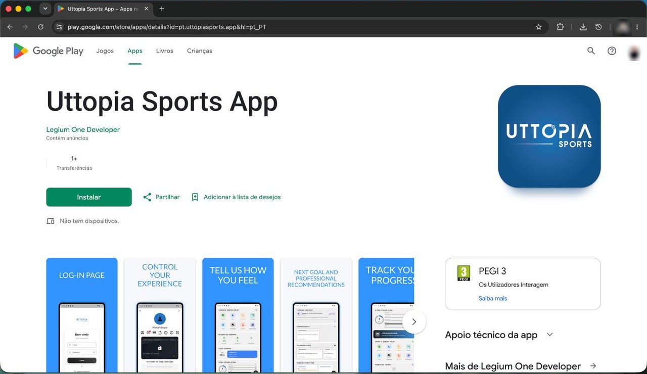 Uttopia Sports App na Google Play Store